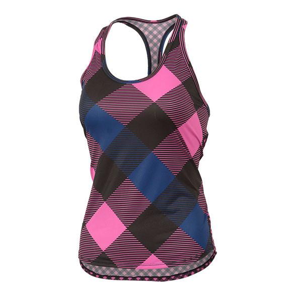 BURN GINGHAM ACTIVE TANK- FINAL SALE