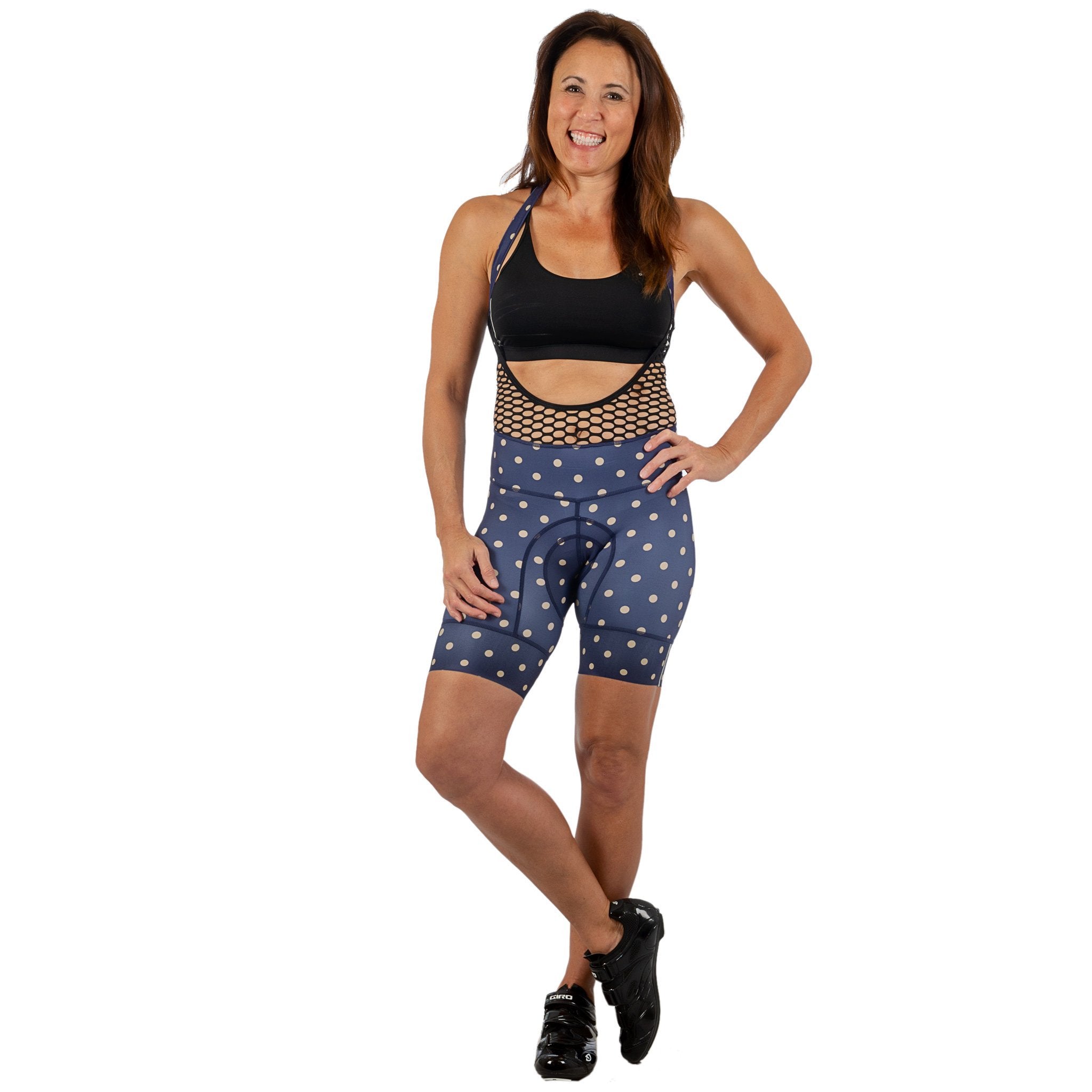Polka Dot Petunia Bib Short