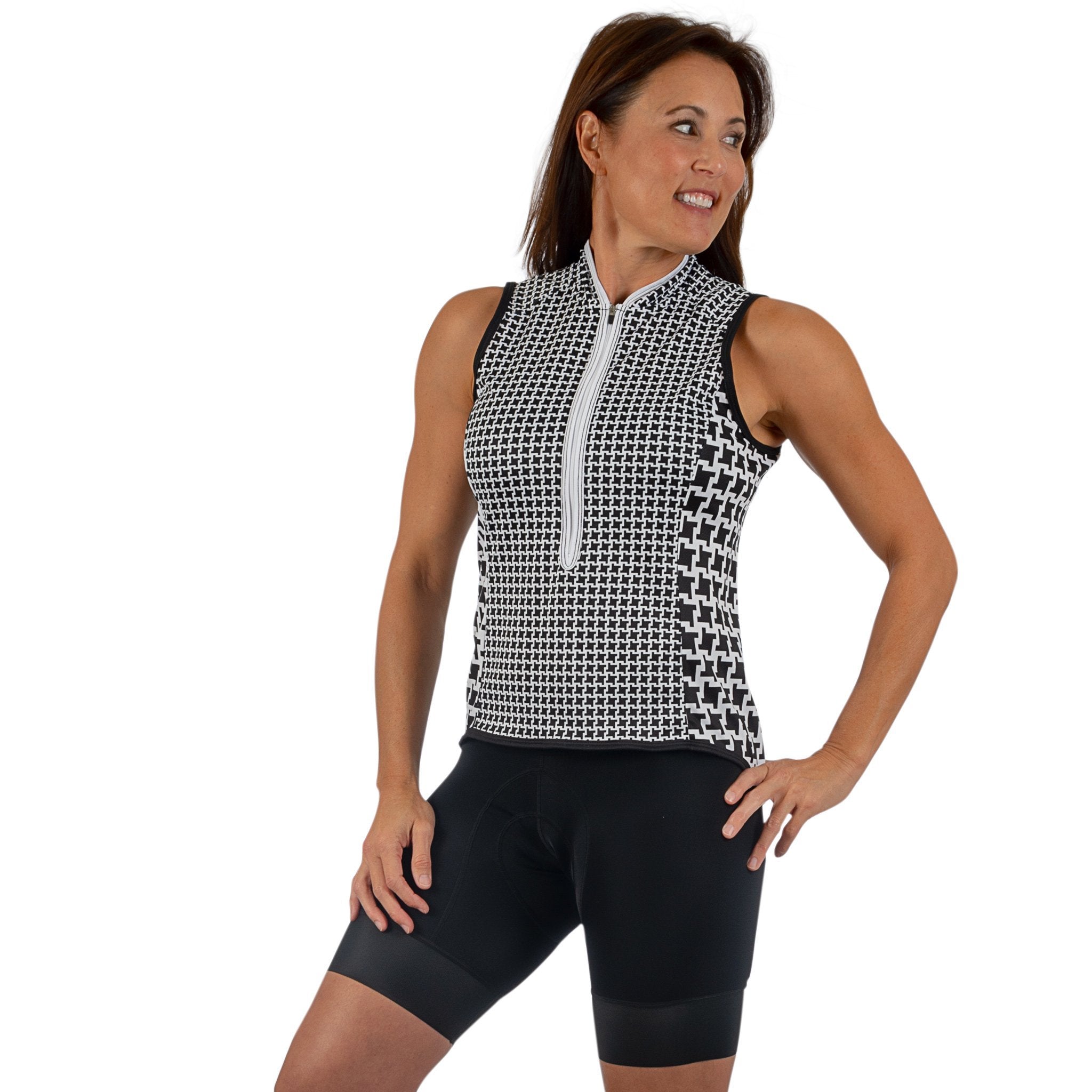 Dog's Tooth Bellissima Sleeveless Jersey
